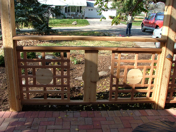 cedar wood custom rail panel